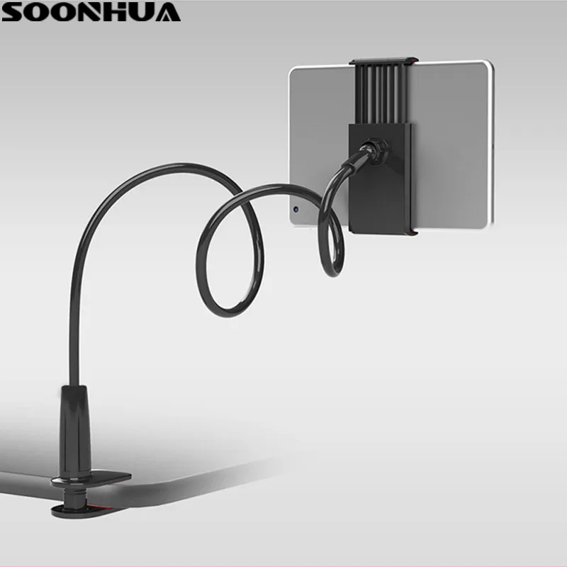 SOONHUA растягивающийся держатель для телефона Гибкая длинная рука ленивые держатели для телефонов зажим для кровати планшет автомобильный кронштейн для селфи