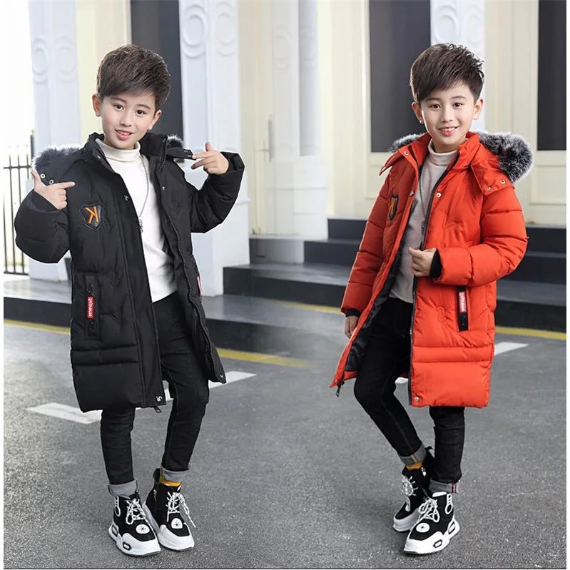 Куртка для мальчиков Осень зима 2019 пальто детская теплая плотная верхняя одежда