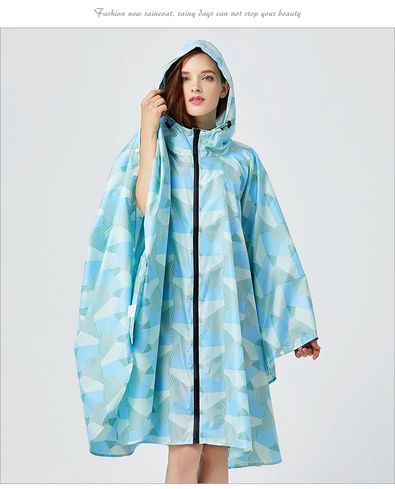 Portable Travel Raincoat Outdoor Personality Poncho Stylish Rain Coat Ladies Waterproof Capas De Chuva Suit YY50RC | Дом и сад
