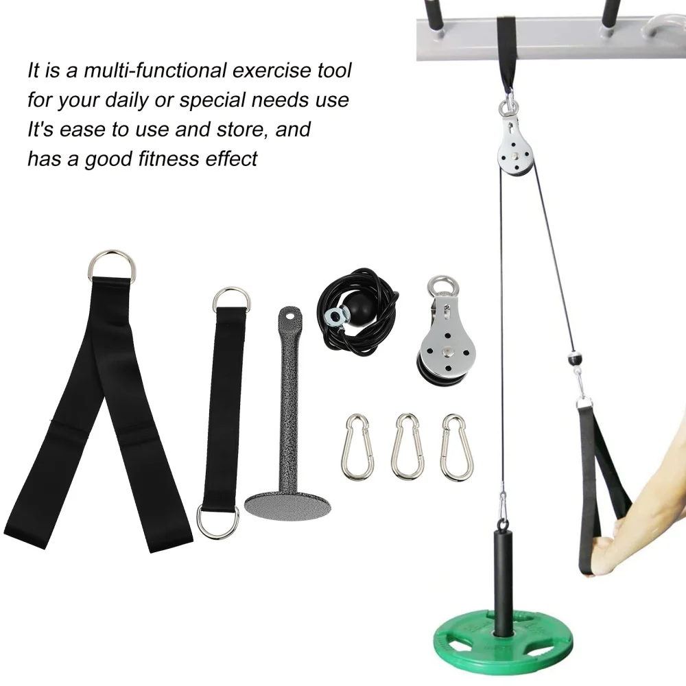 

1 Set Tricep Rope Down Rope Cable Machine Attachment Tricep Pulley System