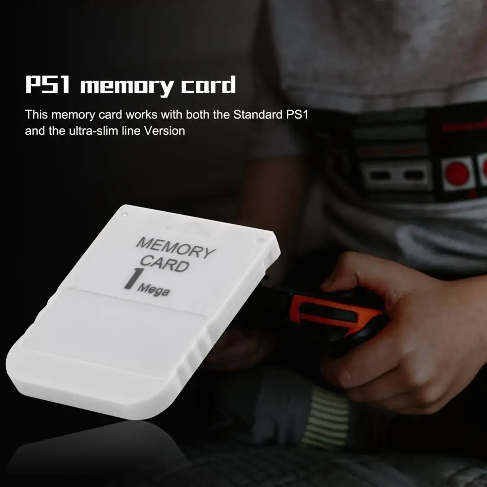 PS1 карта памяти 1 мега для playstation одна PSX игра Полезная практичная доступная белая