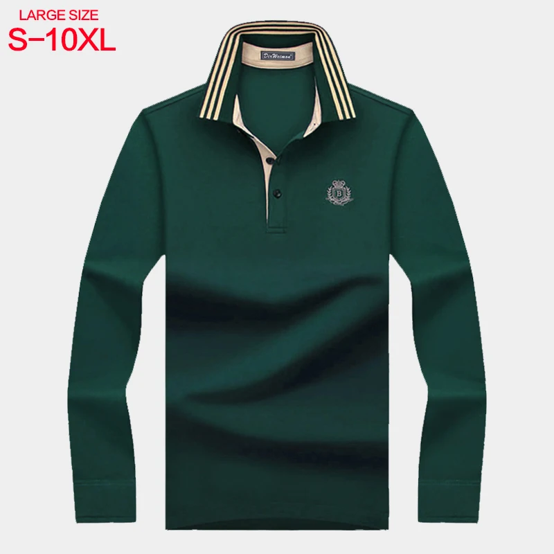 Футболка мужская с длинным рукавом хлопковая рубашка лацканами Топ свободный