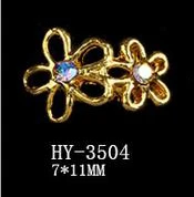 HY-3504 10pcs 10 шт./лот, сплав дизайн ногтей 3d с плоской задней стороны бриллианты жемчужные ювелирные изделия Стразы украшения для ногтей - Цвет: HY-3504 10pcs