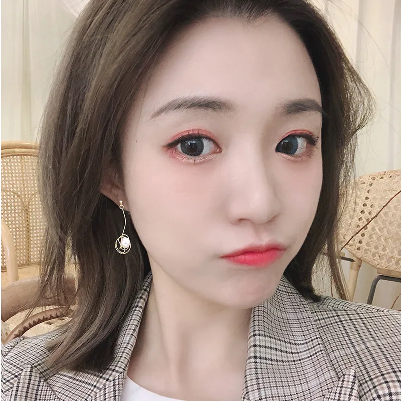 

BIJOX STORY Fashion 925 Sterling Silver Drop Earrings for Women Jewelry with Freshwater Pearl Korean Style Earring Wedding Party