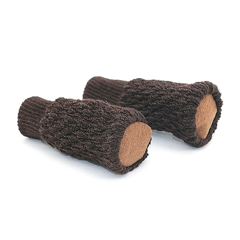 

4pcs Non Slip Sleeve Table Furniture Cover Chair Leg Socks Solid Floor Protector Anti Scratch Thickened Foot Pad Elastic Knitted