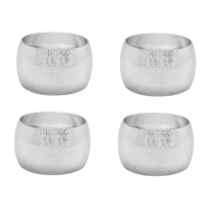 Silver 4pcs TAI Top 6 шт. металлическая для салфеток, кольца для свадьбы, рождественской вечеринки, отеля, кухни, круглая пряжка, держатель для салфеток, декор стола - Цвет: Silver 4pcs