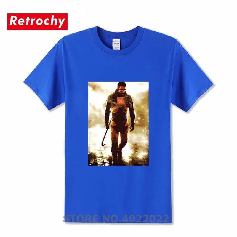 Топ с принтом Мужская футболка Gordon Freeman Half Life Awesome игровая Homme life 2 Camisetas модная