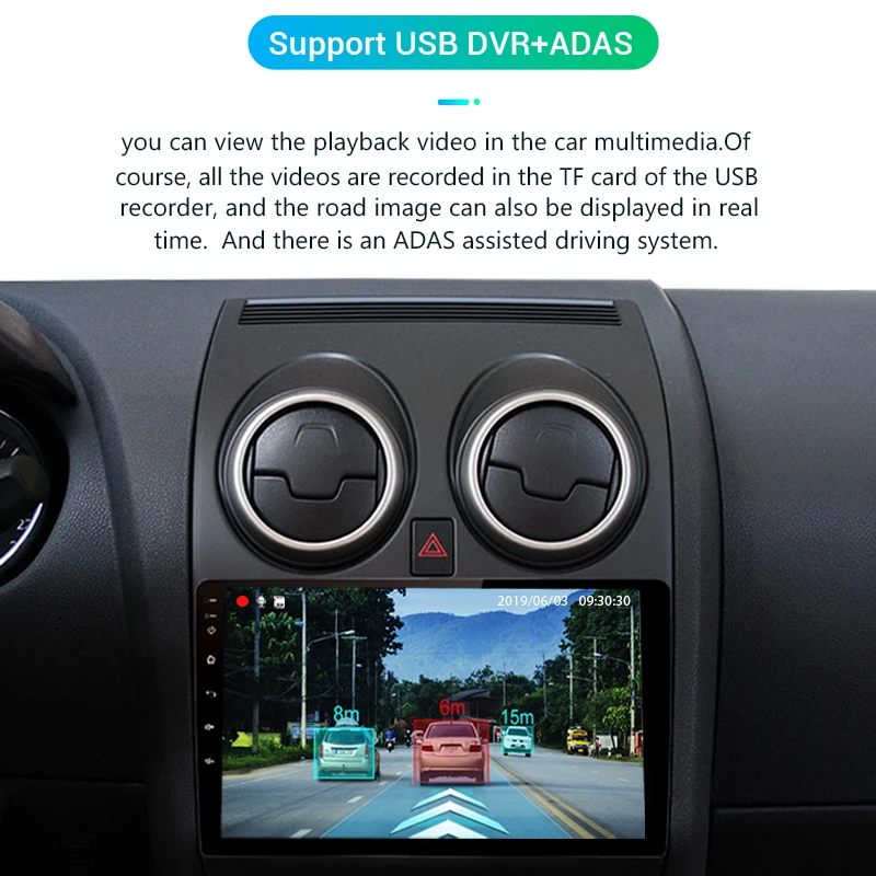 Автомобильный мультимедийный плеер LDZDSEE T1 Android 9 0 4 Гб + 64 ГБ DSP CarPlay GPS для Nissan Qashqai 1