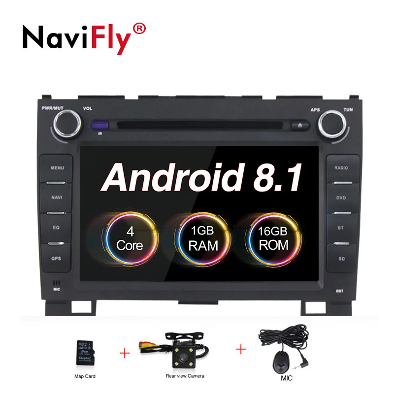 Android8.1 8 дюймов Автомобильная магнитола для Great wall Haval Hover H5 H3 с dvd плеером gps навигатор микрофон карта подарок - Цвет: with camera