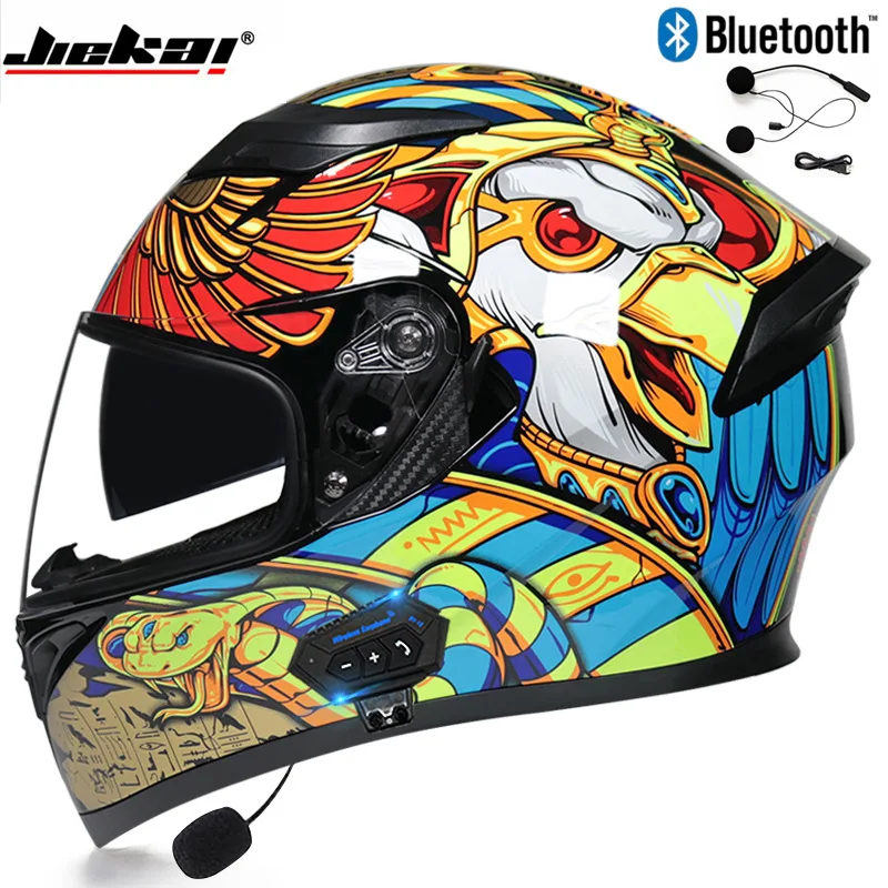Мотоциклетный шлем JIEKAI 316 со встроенным Bluetooth с двойными линзами|Шлемы| |