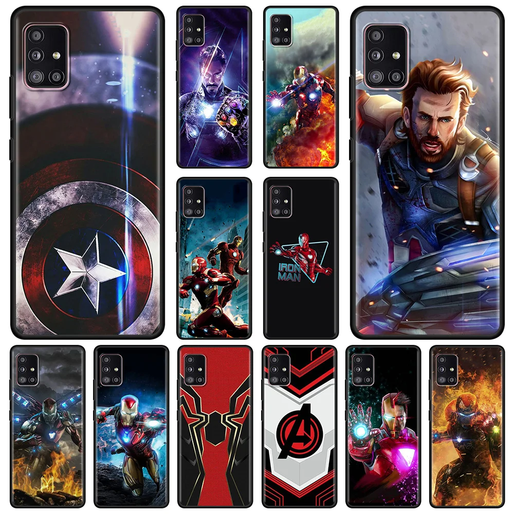 

Iron Man Marvel Avengers Case For Samsung Galaxy A51 A12 A21s A71 A31 A02s A11 A41 A01 A72 A52 A32 A22 Black Silicone Cover