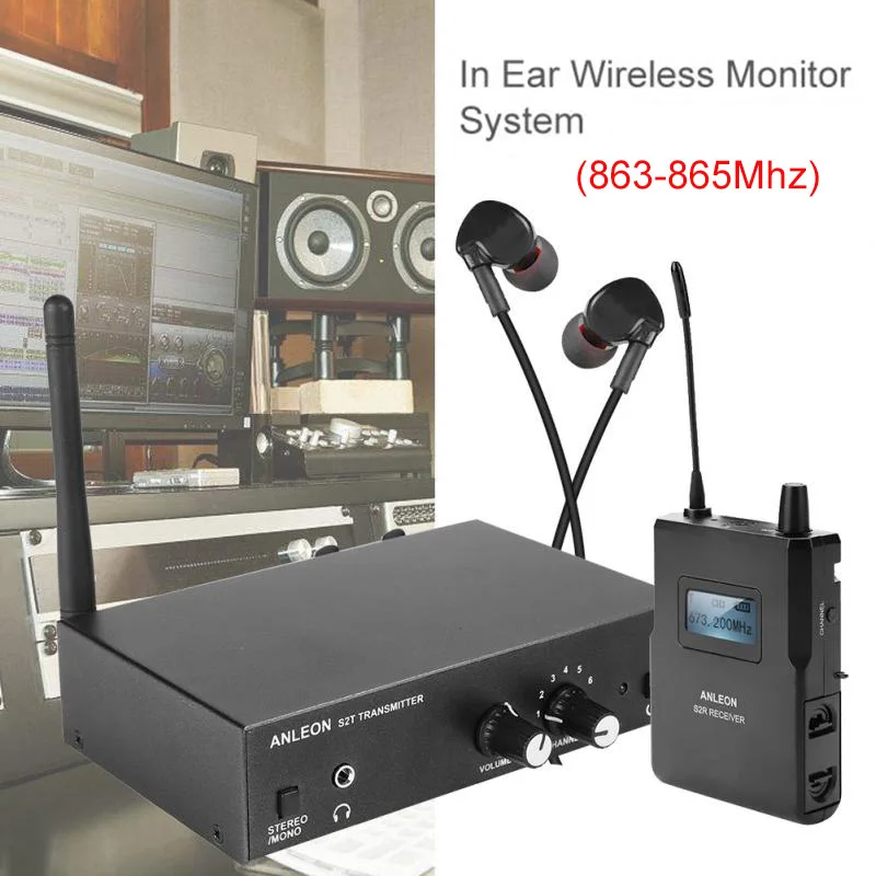 Для ANLEON S2 Беспроводная внутриканальная система монитора UHF стерео IEM