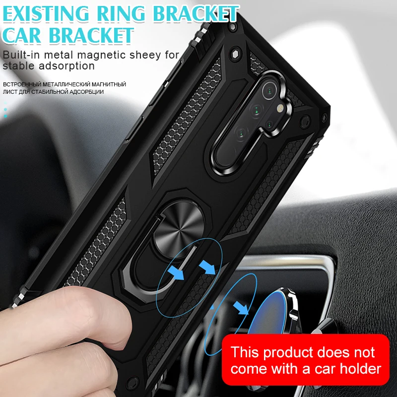 Роскошный защитный чехол с магнитным металлическим кольцом для Xiaomi редми нот 7 8