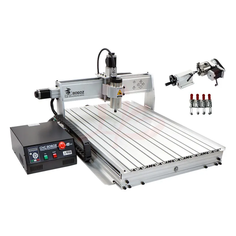 

80*60cm working size 1.5KW CNC Engraving Machine 8060 1500W 3 axis 4 axis USB Port cnc router machine for large area engraving