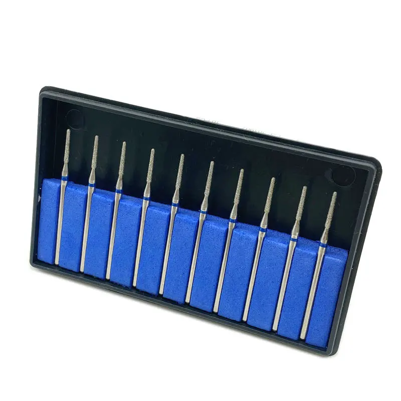 Алмазная дрель для ногтей 10 шт. Фрезерный резак стоматологический шлифовальный