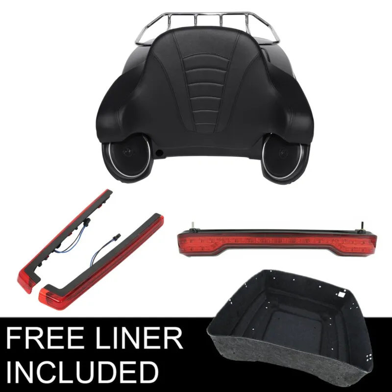 Мотоцикл король багажник Спинки Хвост Светильник W/колонки стойки для Харли Тур