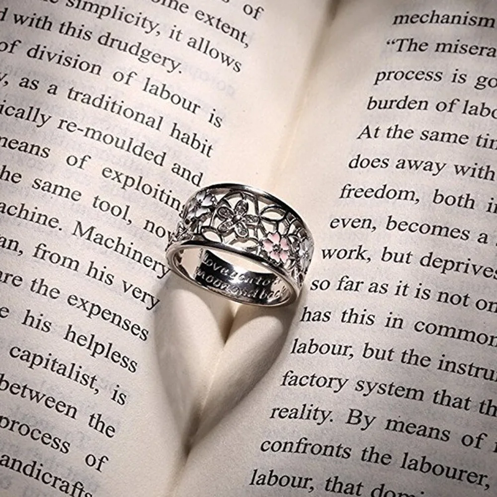 2020 женское ювелирное изделие креативные цветы хрустальное кольцо ажурные