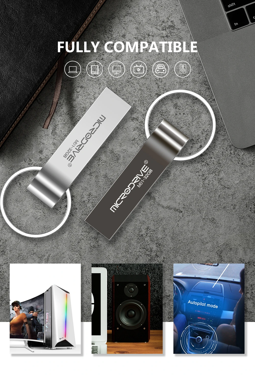 Металлический USB флеш-накопитель 8 ГБ 16 ГБ 32 ГБ 64 Гб брелок флеш-накопитель USB флеш-накопитель можно сделать индивидуальный логотип USB флешка Бесплатный брелок подарок