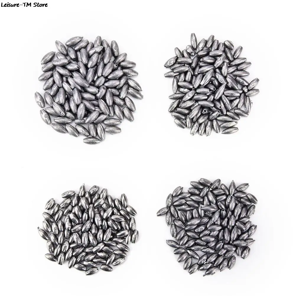 

100 шт./упак. рыболовное свинцовое яичко, грузило, грузило, аксессуары, высокое качество, вес, размер 1 г/0,8 г/0,6 г/0,5 г