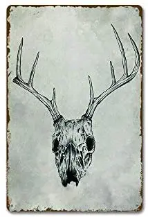 

Art Deer Bone Metal Sign