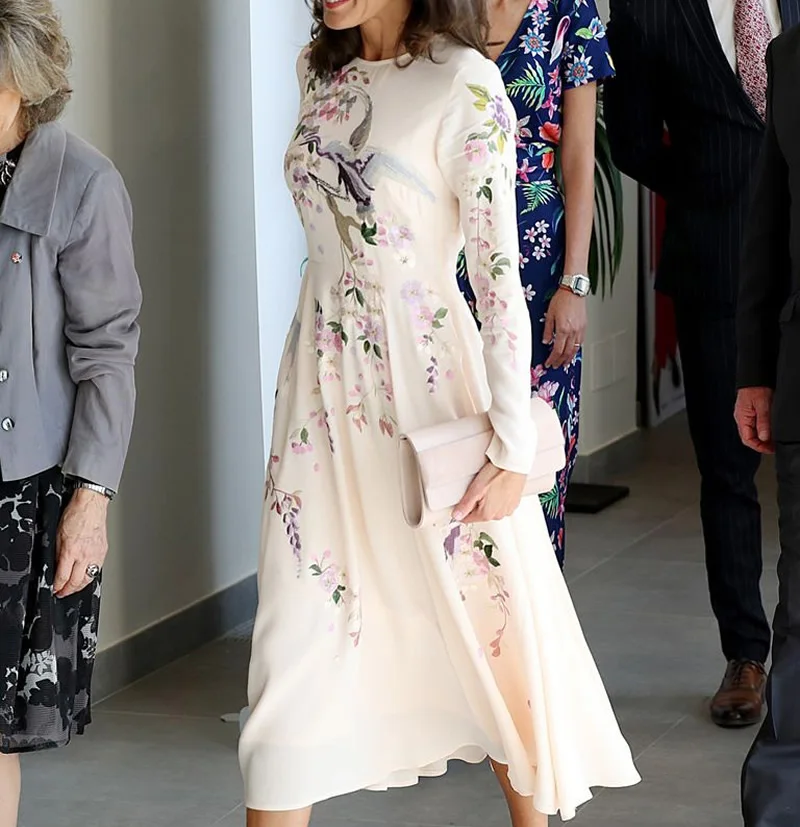 Платье принцессы Kate с вышивкой животного модные платья трапеции круглым вырезом