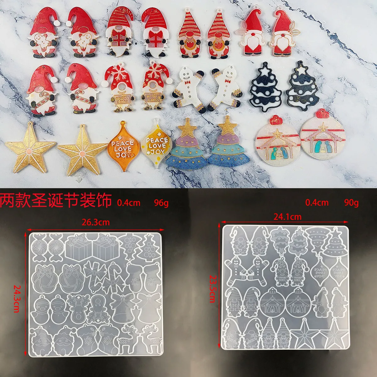 

DIY Moose Snowman Resin Molds Christmas Tree Decorated Pendant Epoxy Resin Mold Christmas Gift Hanging Home Decoration Jewelry