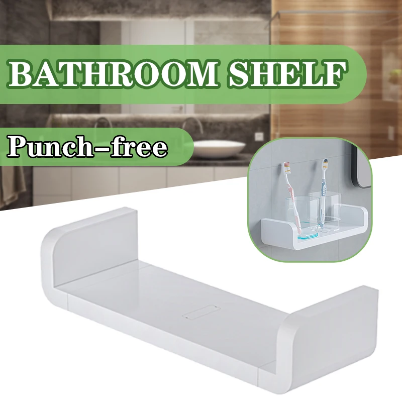 

Аксессуары для ванной, белый домашний держатель для хранения, водонепроницаемые косметические полки, настенные подвесные