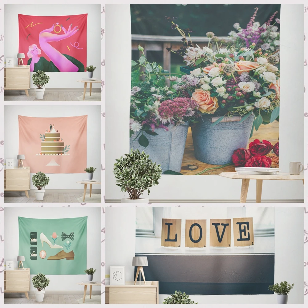 

Bohemian Wedding Decoration Home Tapestry 2022 New Year's Decor Home Decoration Christmas Aesthetic Room Decor Tapestry