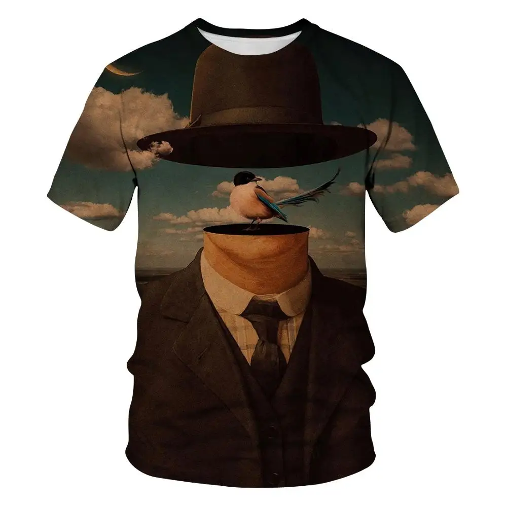 3d футболка деловой костюм забавная Мужская с принтом неба яркая Футболка молнии