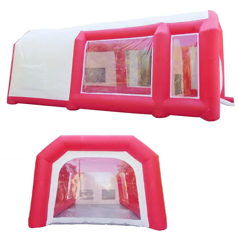 Red with White Дизайн Портативный надувная покрасочная Палатка используется надувная аэрозольная камера на продажу, Надувные Автомобили распыления окрашенный тент парковка - Цвет: Red with White