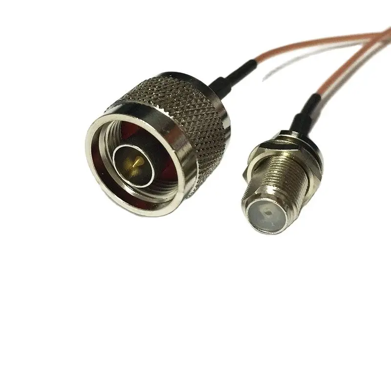 НОВЫЙ N Штекерный разъем переключатель F гнездовой соединитель RG178 кабель 15 см 6