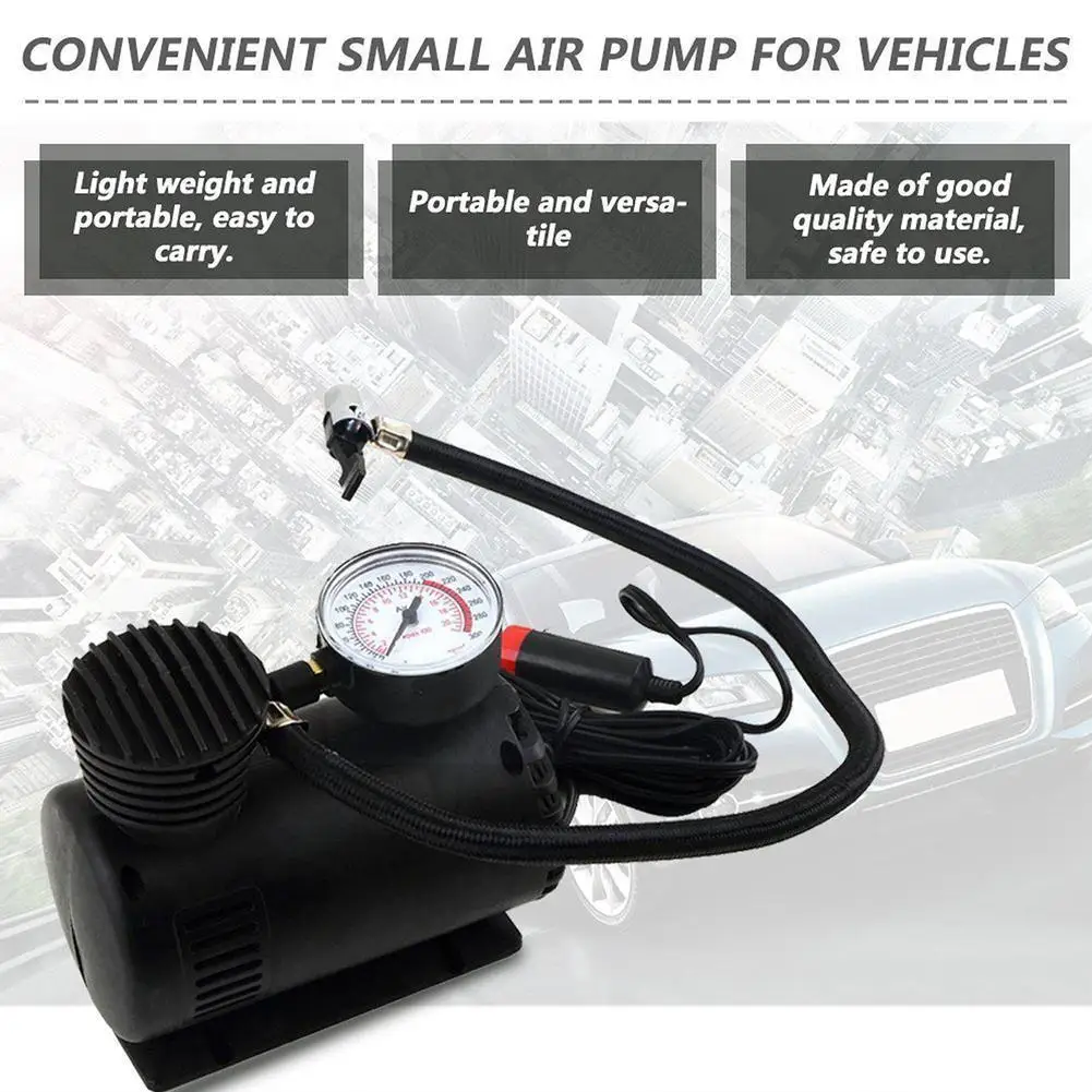

Car Electric Inflation Pump Portable Tyre Air Inflator Auto Compressor Pump For Car Bicycle Motorcycle Basketball H5R1