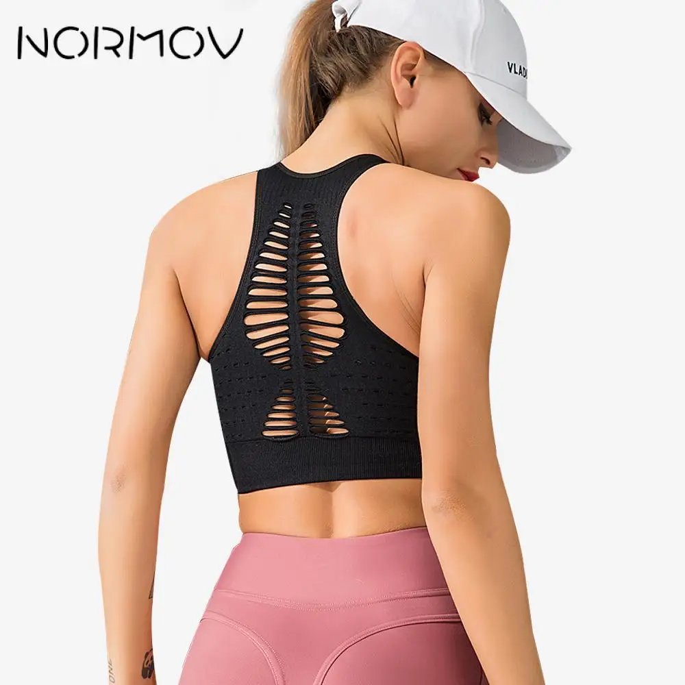 

Спортивный бесшовный бюстгальтер NORMOV для йоги, для фитнеса, для бега