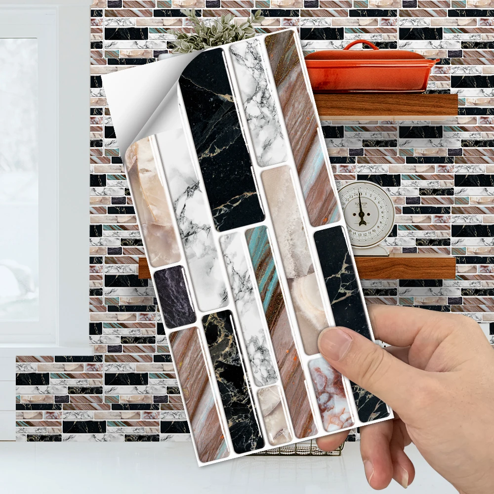 

Кухонные маслостойкие наклейки для украшения стен, ванной комнаты, стразы, наклейки для плитки, износостойкие напольные наклейки