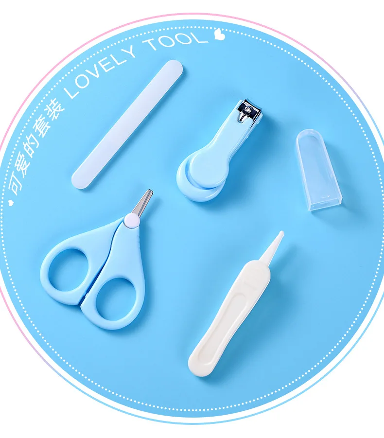 

4 Pcs Baby Nail Care Scissors Gorgeous Sets Safety Nail Cutter Nail Scissors Suit Newborn Baby Cleaning Toils Nail Care