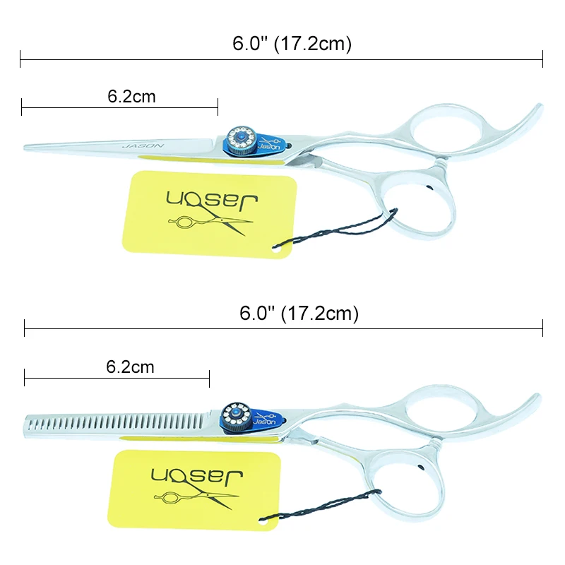 

Jason 6 inch Professional Hair Scissors Japan Steel 440C Salon Cutting Thinning Scissors Shears Barber Hairdressing Tool A0086D
