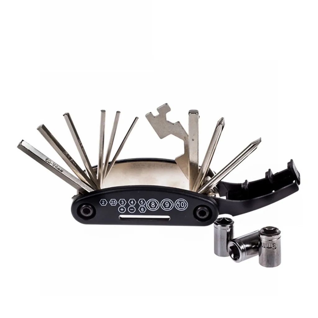 

Multi Function 16 In 1 Bicycle Tool Kit Maintenance Fix Mini Set for Road Mountain Bike Repair Tool Outdoor Gadget Bike Tool Set