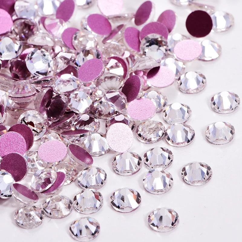 Высококачественные стеклянные блестящие стразы с кристаллами AB SS3-SS30 Стразы без
