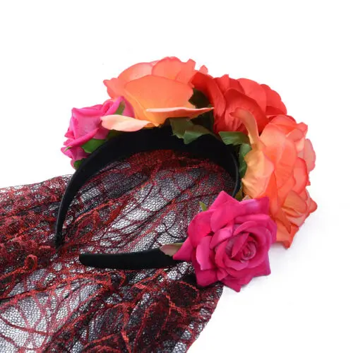 Женское платье с вуалью для девочки на тело розы невесты цветочным узором