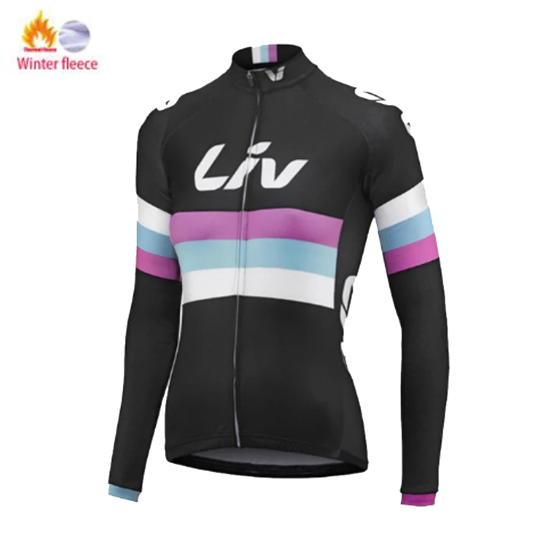 

Женские велосипедные куртки LIV, зимняя теплая Джерси, термофлисовая одежда для горного велосипеда, одежда для велоспорта, гоночная велосипе...