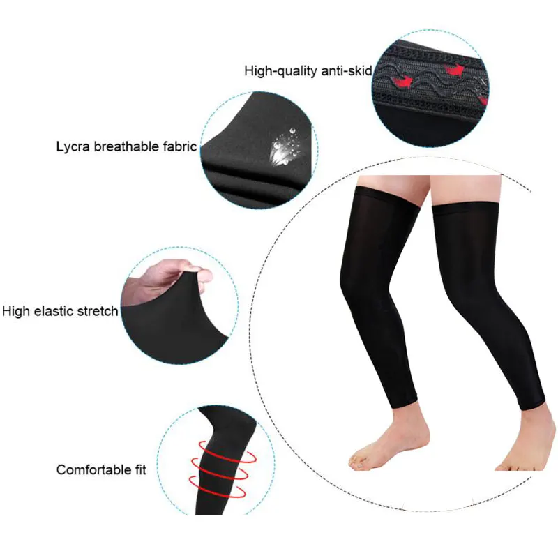 Компрессионные гетры YKK унисекс на молнии для занятий спортом открытом воздухе