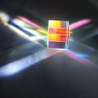 Кубическая Призма 12,7x12,7 мм Крест двуцветное зеркало комбайнер сплиттер Декор прозрачный модуль оптического Стекло класс игрушка