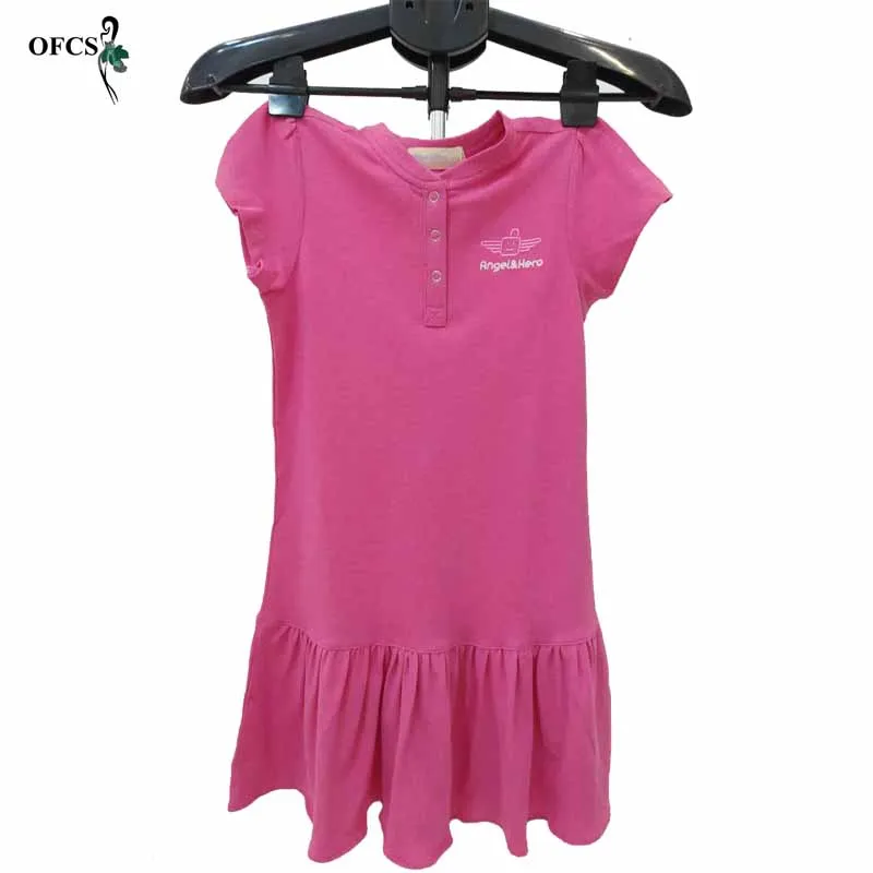 

New Girls Fashion Dress Kids Girl Short Sleeve Princess Dress Child Red And Gray Casual Kids Dress Children Clothes Retails 4-10
