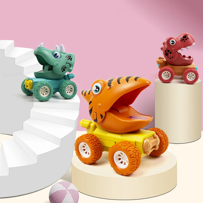 

Children Dinosaur Pull Back Car Cute Dinosaur Shaped Automatic Eco-Friendly Easy Operation Motor Skill Development Sturdy Toy