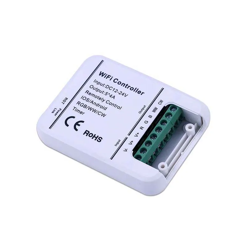 4A * 5CH RGB/WW/CW Светодиодный контроллер Wi-Fi IOS Android Smart Link таймер управления музыкой |