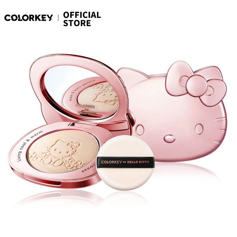Спрессованная пудра для лица COLORKEY HelloKitty контроль жирности натуральная основа