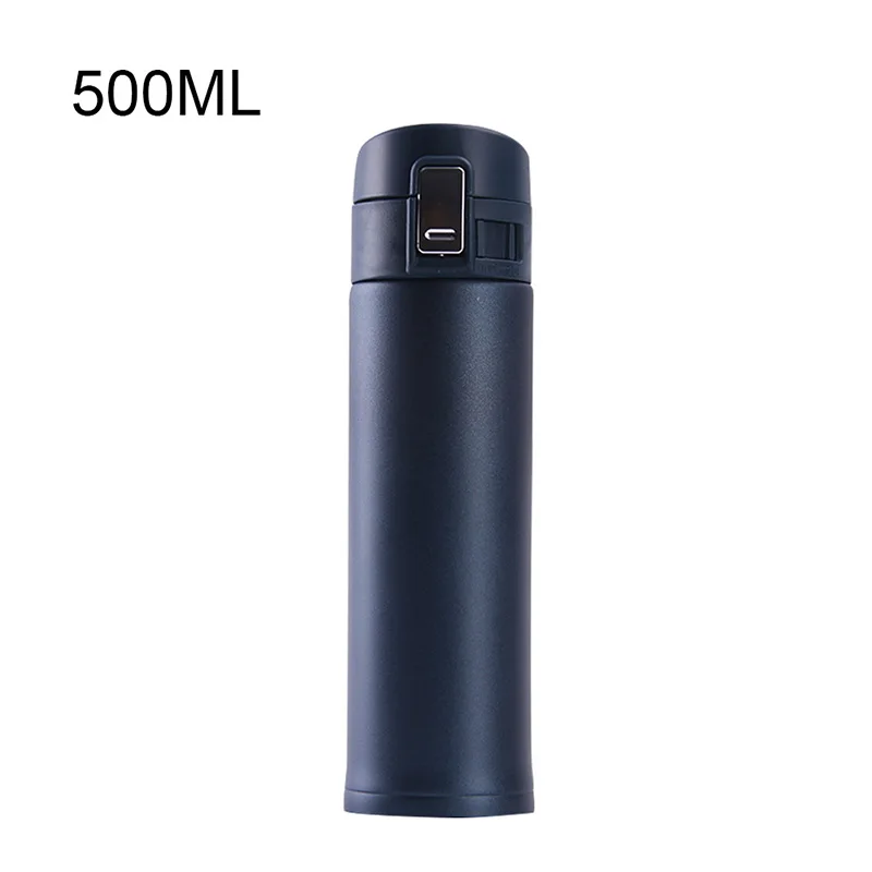 500ML blue HIFUAR 350/500 мл Термос с изоляцией кружка с двойными стенками Вакуумная чашка из нержавеющей стали Термос бутылка термос кружки для чая кофе - Цвет: 500ML blue