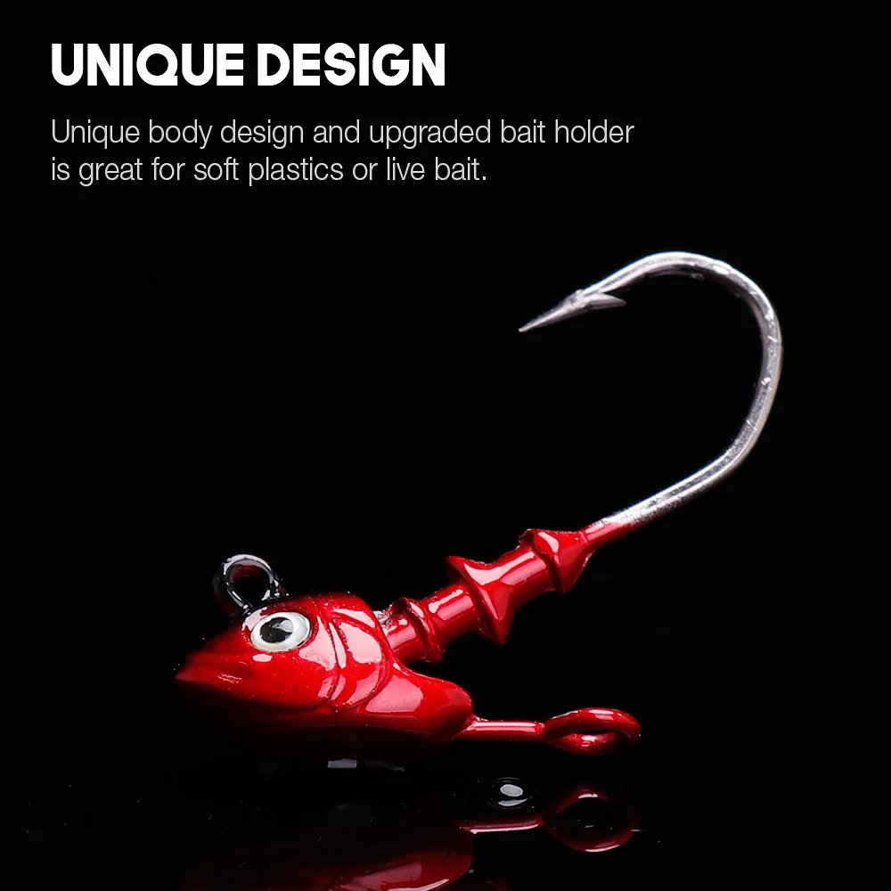 VTAVTA 4 шт./лот рыболовные крючки с головкой для окуня зимние инструменты