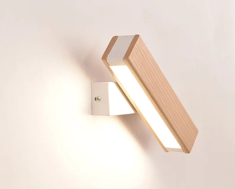 Современный светодиодный комнатный деревянный настенный светильник