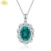 stock clearance solid 925 sterling silver pendant natural green fluorite necklace fashion style fine jewelry for birthday gift